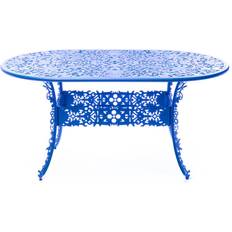 Blu Tavoli da pranzo Seletti Aluminium Oval Table Industry Collection 152 x 90 cm H 74 cm Sky Blue Spisebord