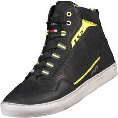 LS2 Bottes de moto LS2 Zoe Chaussures de moto perforées, noir-jaune, taille pour Hommes