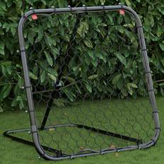 Fotbollsnät vidaXL Fotbollsnät Med Rebounder Justerbart Svart 84 x 73 x 60-80 cm Stål