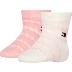 Tommy Hilfiger Undertøy Tommy Hilfiger Soft Pink Baby Strømper 2-pak Breton Stripe 23-26