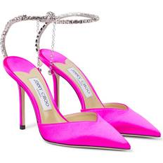 Jimmy Choo Højhælede sko Jimmy Choo Saeda embellished satin pumps pink
