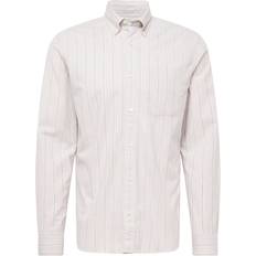 Lila Skjortor Jack & Jones Beige, randig oxfordskjorta-Naturlig