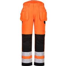 Work Clothes Portwest PW2 Hi Vis Holster Pocket Trousers Orange Black