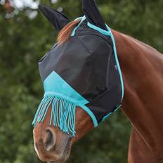 Weatherbeeta Comfitec Deluxe Fine Mesh Mask with Ears & Tassels, BL/VECT, MINI