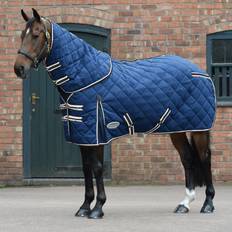 5'9 Horse Rugs Weatherbeeta Comfitec 1000d Diamond Quilt Detach-a-neck Med, Blue/Charcoal/White, 155