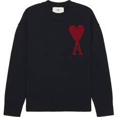 Gensere Ami Paris Red ADC Sweater in Navy & Red Navy. (also in L, S, XL/1X)