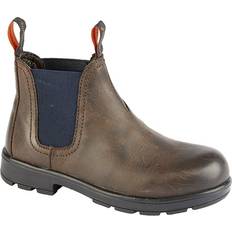 Roamers Boys Waxy Leather Ankle Boots Brown