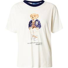 Lana - Uomo Magliette T-shirt - Camello/Marrone/Blu Violetto/Bianco