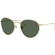 Ray-Ban Herr - Hexagon / Oktogon Solglasögon Ray-Ban Round Reverse - Arista Guld/Montura Grön