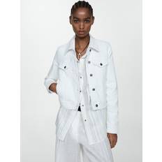 Mango Jackor Mango Vicky Denim Jacket, White