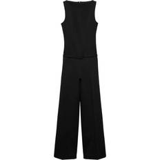 Women Jumpsuits & Overalls Mango Belt long jumpsuit black Woman Black