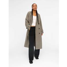 Wool Coats Object Objkeily Coat - Sepia/Check