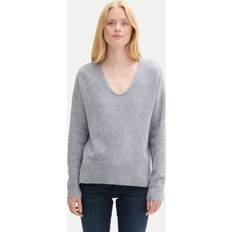 Dam - Denim/Jeanstyg Tröjor Tom Tailor Denim Denim Damtröja - Cement Grey Mélange