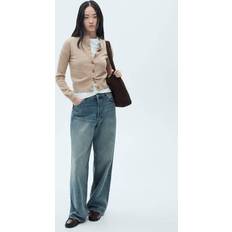 Mango Handsker & Vanter Mango Beige Cardigan Med Rund Hals Og Knapper - Neutral