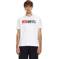 Diesel Herren T-Shirts Diesel Diesel-T-Adjust-K14 T Shirt Bianco-Uomo