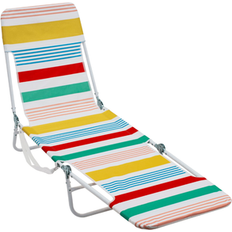 Steel Sun Beds ShelterLogic Folding Beach Lounger Stripe SC324-FSMS-1 21 in