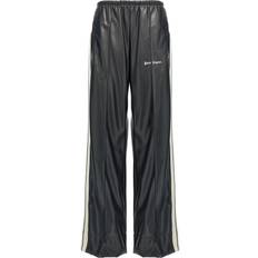 Palm Angels Angels-Leather Effect Track Loose Pantaloni Bianco/Nero-Donna White/Black