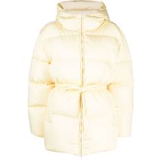 Palm Angels side-stripe puffer jacket women Polyamide/Polyamide/Polyester/Feather/Down Yellow