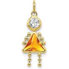 Yellow Charms & Pendants Bagatela 14K Yellow Gold November Girl Birthstone Charm