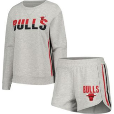 Underwear Concepts Sport Women's Gray Chicago Bulls Cedar Long Sleeve T-shirt and Shorts Sleep Set Gray