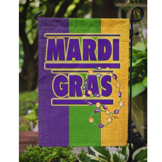 Caroline's Treasures Mardi Gras 2-Sided Garden Flag 15.0 H x 11.0 W in Green/Indigo/Orange