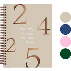 Beige Calendars Riley's Planner 2024-2025 Academic Year 18-Month Floating Weekly 8 x 6 in Cream