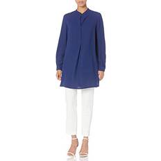 Anne Klein Blouses Anne Klein womens Split Neck Long Tunic Blouse, Distant Mountain