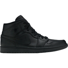 Nike Air Jordan 1 - Unisexe Chaussures Jordan Air Jordan 1 Mid Triple Black Men's