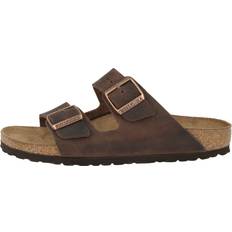 Guld Sandaler Birkenstock Arizona Leoi Habana Herr Sandaler Från Magasin Mørkebrun