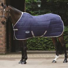 Rood Paardendekens Weatherbeeta ComFiTec 210D Channel Quilt 250g Weight Standard Neck Stable Rug Navy/Silver/Red 6'9