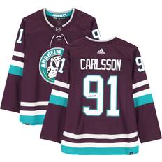 Men - NHL Game Jerseys Fanatics Authentic Leo Carlsson Anaheim Ducks Autographed Purple Alternate adidas Jersey