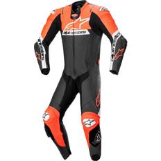 Alpinestars Missile V2 Ward 1 PC Läder MC-Skinnställ - Svart/Röd Fluo/Vit