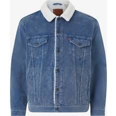 Corduroy Outerwear Levi's Relaxed Fit Sherpa Collar Jacket Blue, Blue, Xl, Men