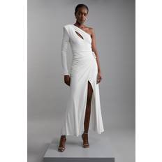 Karen Millen Long Dresses Karen Millen Premium Viscose Jersey Hardware Maxi Dress Ivory
