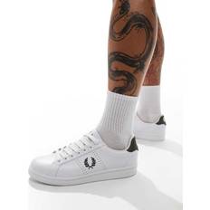 Fred Perry B721 Vita och gröna sneakers läder-Vit/a