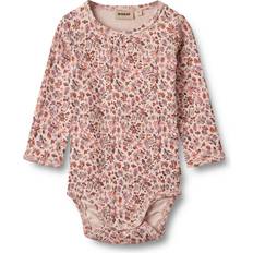 Wheat Långärmad Body Liv Pale rose flowers
