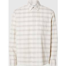 Manchester Kläder Selected Homme Avslappnad Rutig Skjorta Beige