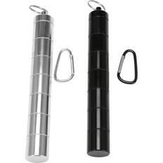 Jojomino Metal Pill Box Organizer, Pill Organizer, Waterproof Emergency Keychain Pill Holder Medicine Case 2Pcs