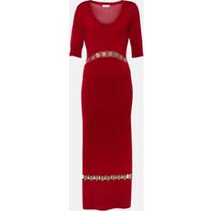 Rabanne Wool-blend maxi dress red (UK 12)