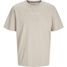 Röda - Tyg Överdelar Jack & Jones Logotyp O-ringning T-shirt Grå