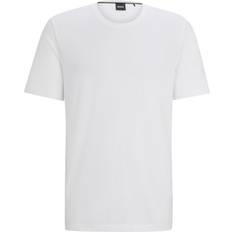 Leinen T-Shirts BOSS Loungewear-Oberteil, Regular-Fit, für Herren, weiß