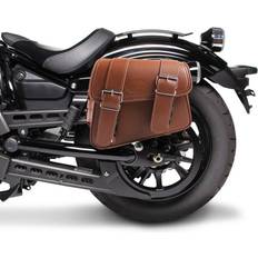 Brown Motorcycle Accessories Craftride Saddlebag 8l for kawasaki eliminator 125 left side brown