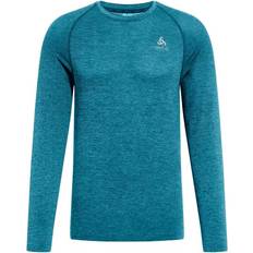 Herr - Träningsplagg - Turkosa T-shirts Odlo T-Shirt Crew Neck L/S Essential Seamless Sport shirt XXL, turquoise