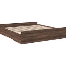 Sängar & Madrasser vidaXL Bed Frame With Drawers 200 x 200 cm - Brown