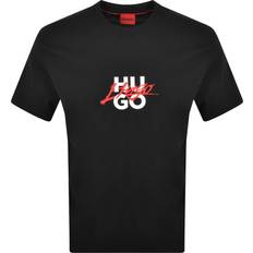 Red T-shirts HUGO Dlongny Graphic T-Shirt Black