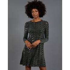 Gold Dresses Blue Vanilla Metallic Mirror Swing Dress GOLD