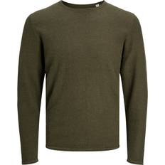Jack & Jones Grøn Sweatere Jack & Jones Cooper Crew Neck Striktrøje, Olive Night