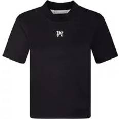 Palm Angels Dame T-shirts Palm Angels Sort Logo Print T-shirt - Sort