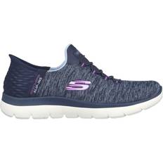 51 ⅓ Zapatos de paseo Skechers (UK 6, Navy/Purple) Womens 2023 Slip Ins Summits Dazzling Heathered Mesh Trainers