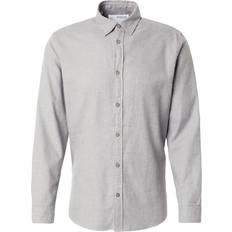 Flonel Skjorter Selected Flannel Overshirt Grå